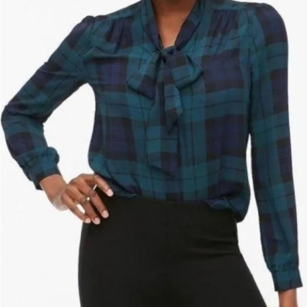 J Crew Plaid Blouse NWOT XS